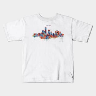 Milwaukee Watercolor Skyline Kids T-Shirt